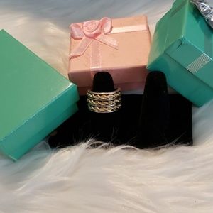 14kt yellow gold and sterling silver ring